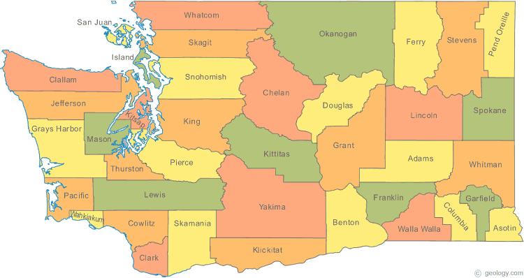Washington County Map US