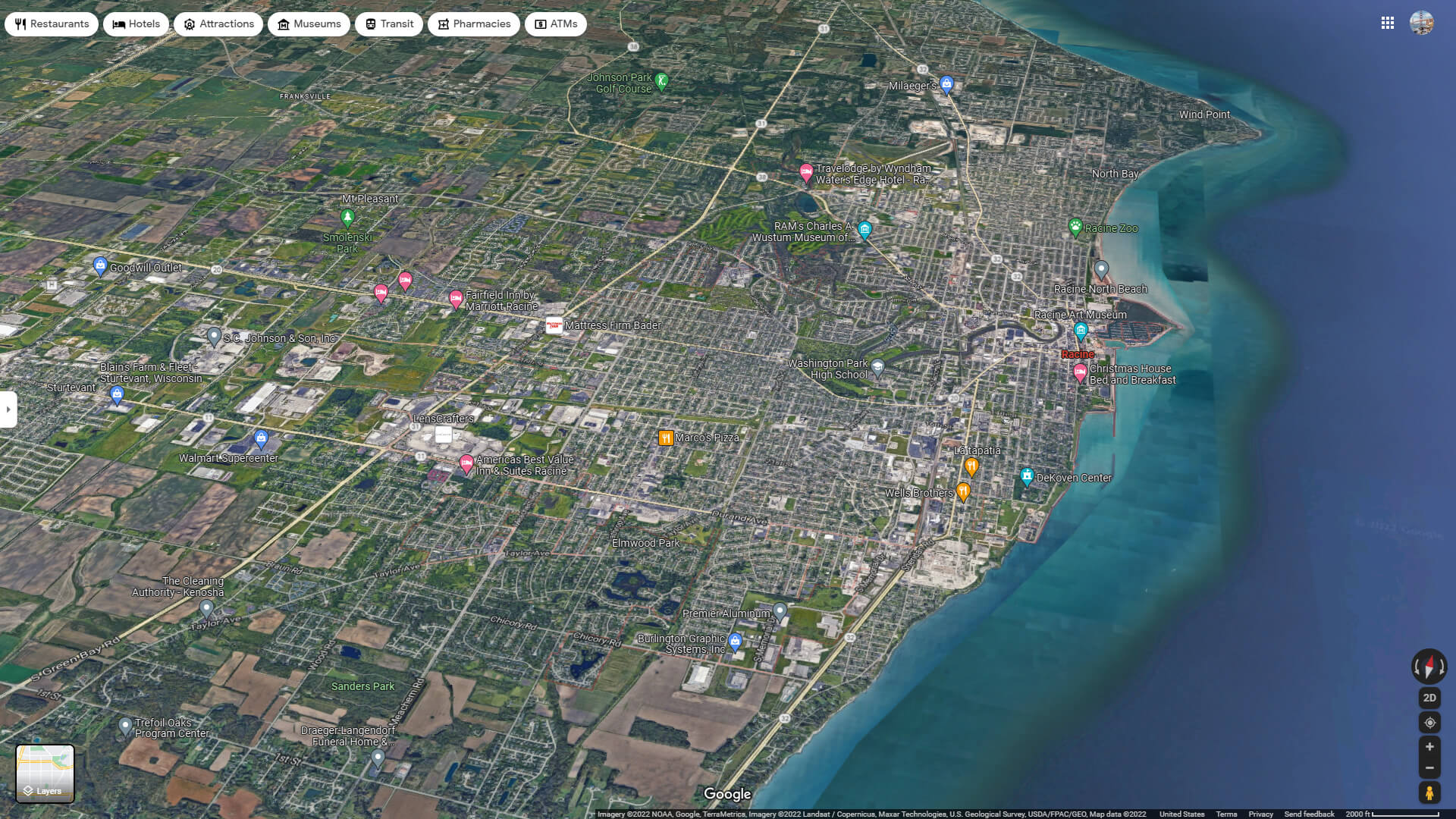 Racine, Wisconsin Map