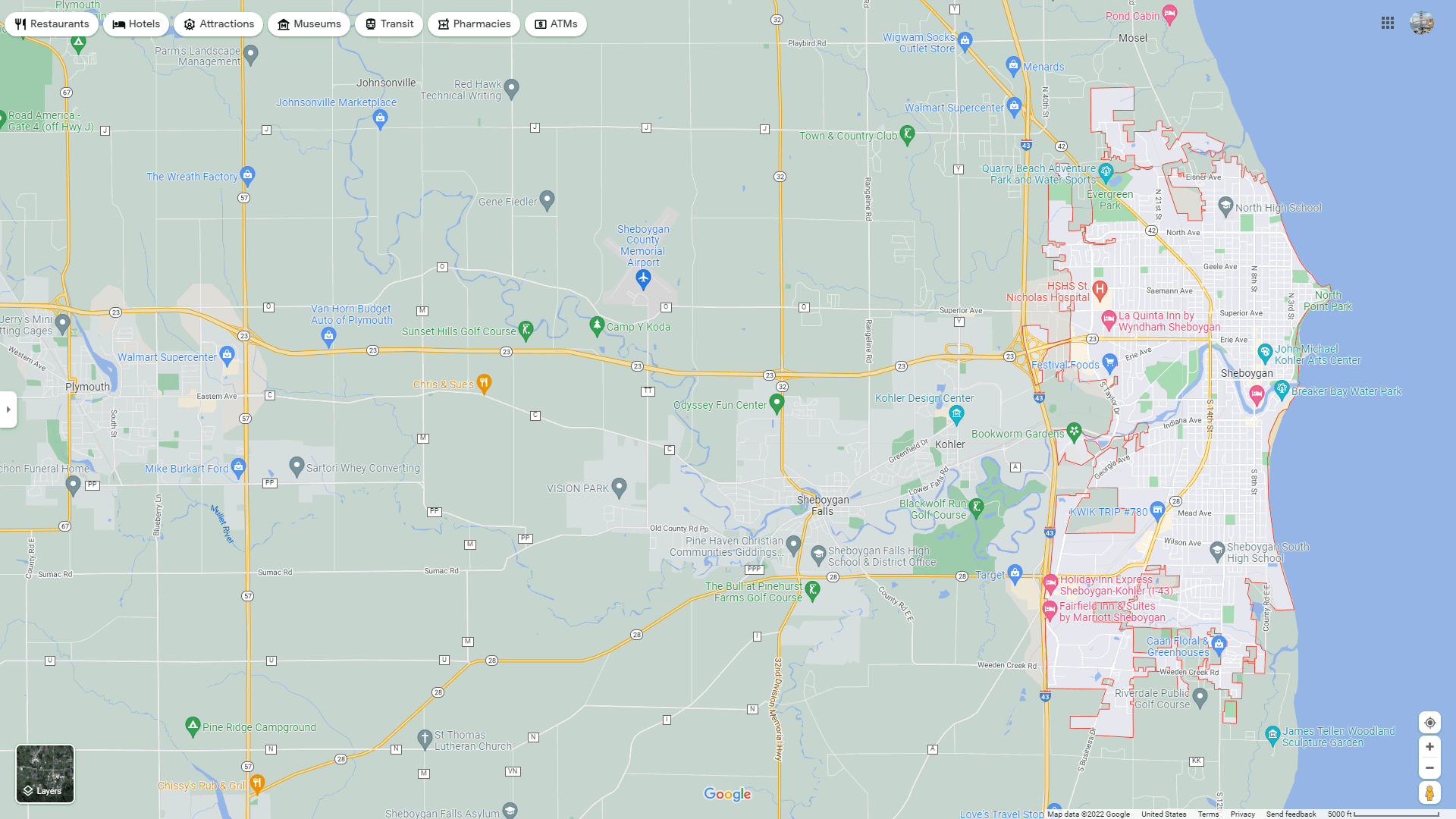 Sheboygan Wisconsin Map